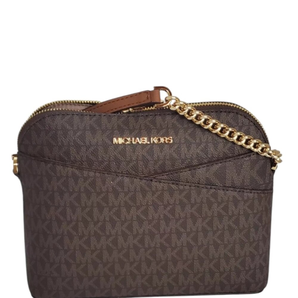 MICHAEL KORS  Jet Set Travel  medium  logo Dome  crossbody Bag NWT - Picture 3 of 7